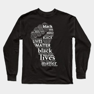 Black lives matter fist (invert) Long Sleeve T-Shirt